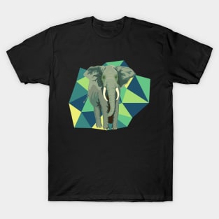 Elephant with geometric background T-Shirt